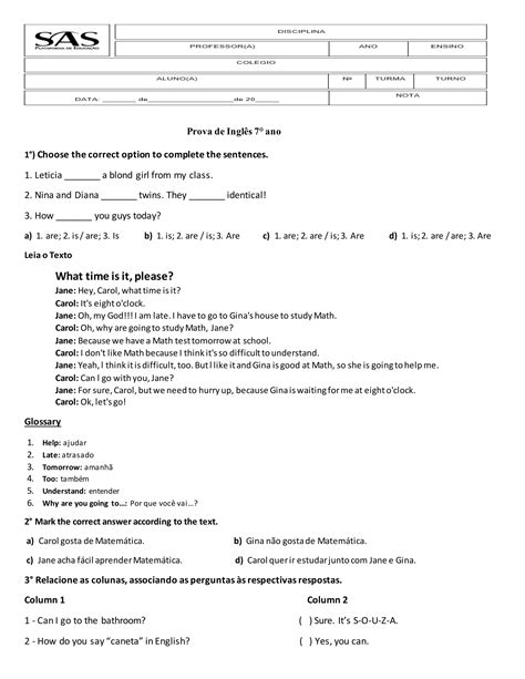 Prova de Inglês 7° ano - 2022 1° b.docx