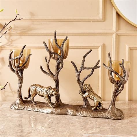 Buy Eternity Vivere Metal Tiger Multi T-Light Holder from Home Centre ...