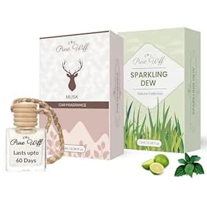 Pure Wiff Premium Car Perfume Diffuser Pack of 2 |2 x 10 ML |Musk ...