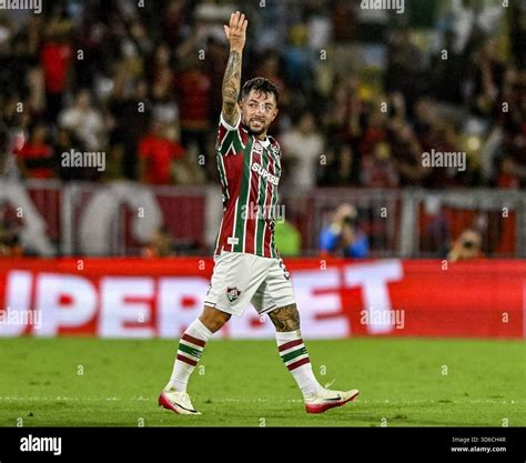 Luciano Acosta of Fluminense celebrates after scoring the team's first ...