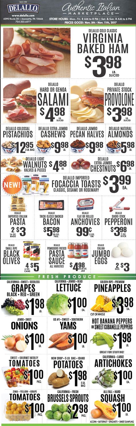 Weekly Italian Marketplace Ad - DeLallo Italian Marketplace