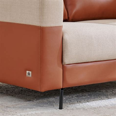 Buy Andes Fabric 2+3 Seater Sofa Set - Brown and Beige from Home Centre ...