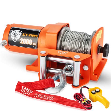 Buy TYT 2000 lb. Advanced Load ATV/UTV Electric Winch Kits, 12V Steel ...