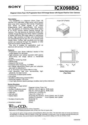 IMX385LQR - Sony Semiconductors - PDF Catalogs | Technical ...