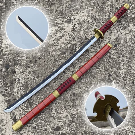One Piece Red Sandai Kitetsu Zoro Cosplay Replica Premium Life Size Wo ...