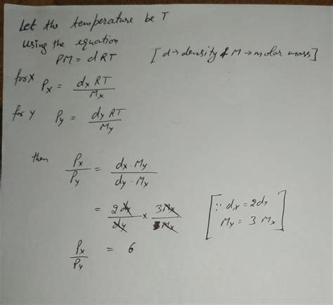 Q.2At a given temperature p(x) = 2p() andM(Y) = 3 M(X), where p and M ...