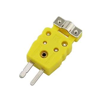 PZRT 1-Pack K Type Thermocouple Plug Adapter with Fixing Clamp RTD ...
