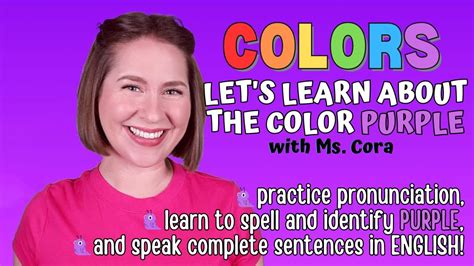 Learn English: COLORS | Purple: LEARN HOW TO PRONOUNCE, IDENTIFY, AND ...