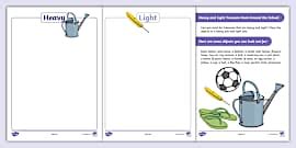 Grade R Mass: Heavy and Light - Cut and Paste Activity