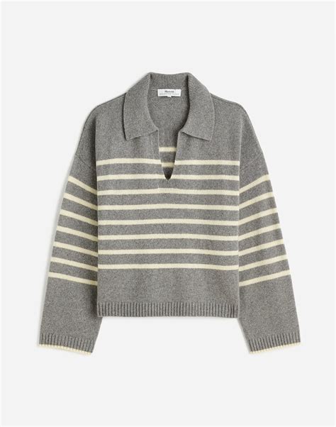 Cashmere-Wool Blend Polo Sweater | Madewell
