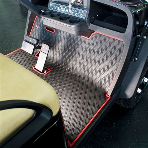 Xtreme Mats EZGO Golf Cart Mat, Full Coverage Floor Liner - RED - Fits ...