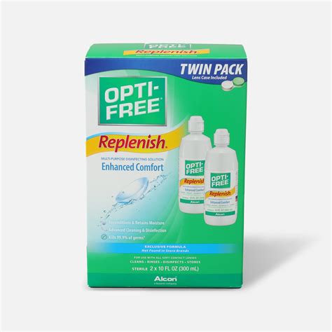 Opti-Free Replenish Multi-Purpose Disinfection Solution, 10 oz., 2-Pack ...