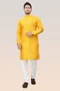 More & More Men Self Design Straight Kurta - Buy More & More Men Self ...