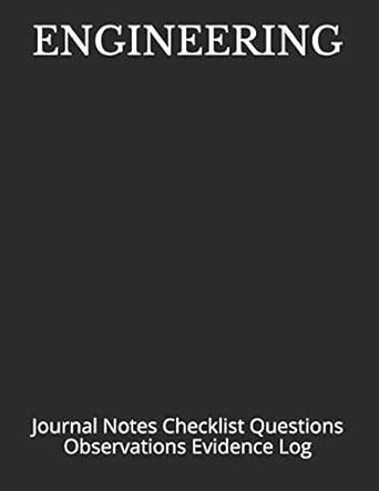 Buy Engineering: Journal Notes Checklist Questions Observations ...