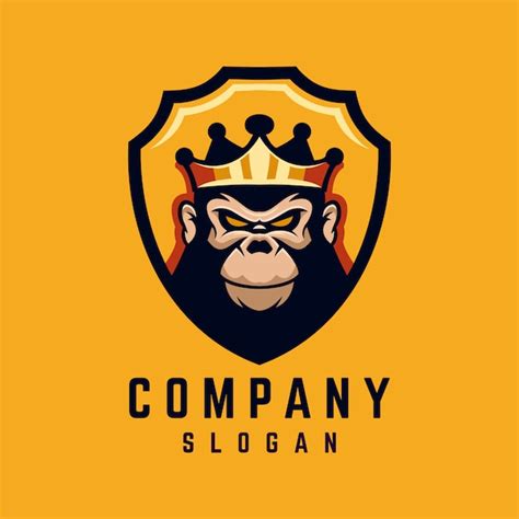 König Gorilla Logo | Premium-Vektor