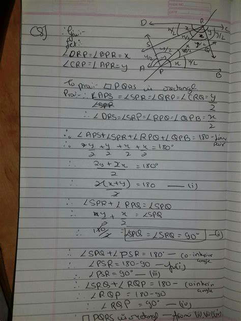 in the adjacent figure AB and DC are two parallel lines which are ...