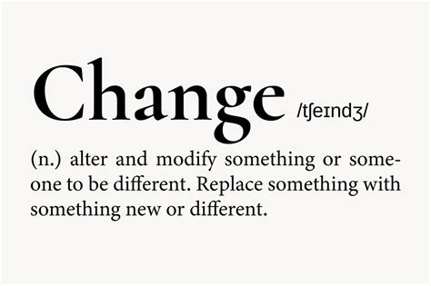 To Change Definition at Zane Morrison blog