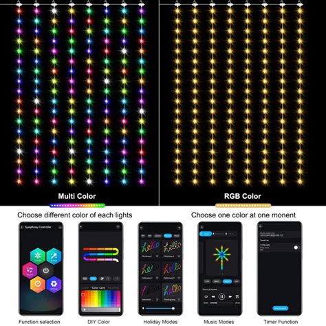 Pixelo ARGB Curtain Light - Sync to Music & Customize Patterns