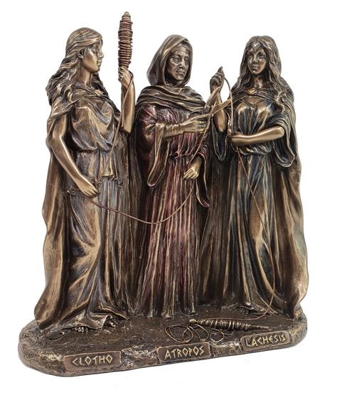 7 3 Sisters of Fate Greek Mythology Bronze Color Statue Clotho Atropos ...