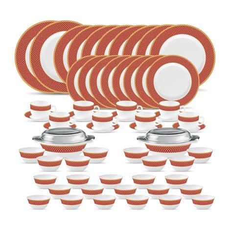 La Opala Diva Sovrana Collection Opal Glass Crockery | for Family of 8 ...