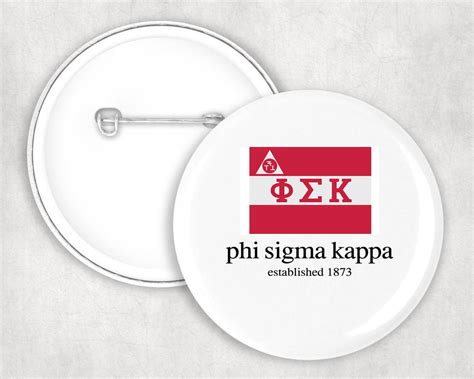 Phi Sigma Kappa Flag Button - Greek Gear