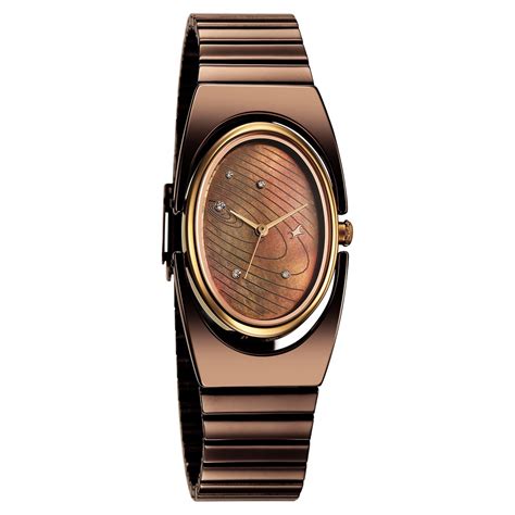 Buy Online Fastrack UFO Quartz Analog Brown Mother Of Pearl Dial Brown ...