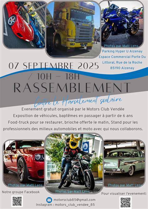 Rassemblement AUTO / MOTO / PL en lutte contre le Harcèlement Scolaire ...