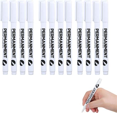 HZZXCH 12PCS White Paint Pens White Permanent Marker Pen with Chalk ...