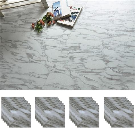 24Pcs Peel and Stick Floor Tile, 54 Sq.FT Waterproof Wood Plank Look ...