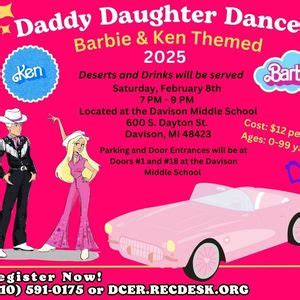 Daddy Daughter Dance Barbie & Ken Themed 2025, Davison Middle School, 8 ...