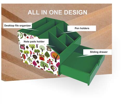 Buy Enigmatic Woodworks Multi Purpose Wooden Desk Organizer with Drawer ...