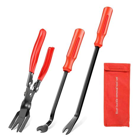 GOOACC 3 Pcs Clip Pliers Set & Fastener Remover - Auto Upholstery Combo ...