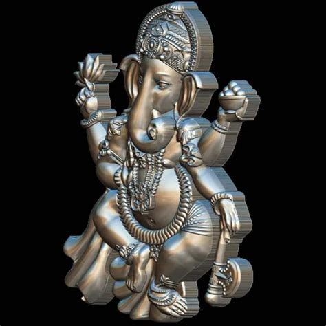 Ganesh ji 3D Model Dance Posture - Divine Pendant Sculpture
