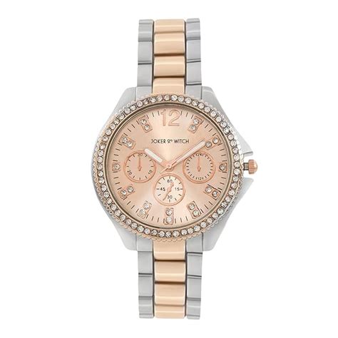 Joker & Witch Women Reina 36mm Rose Gold Dial 14mm Dualtone Metal Alloy ...