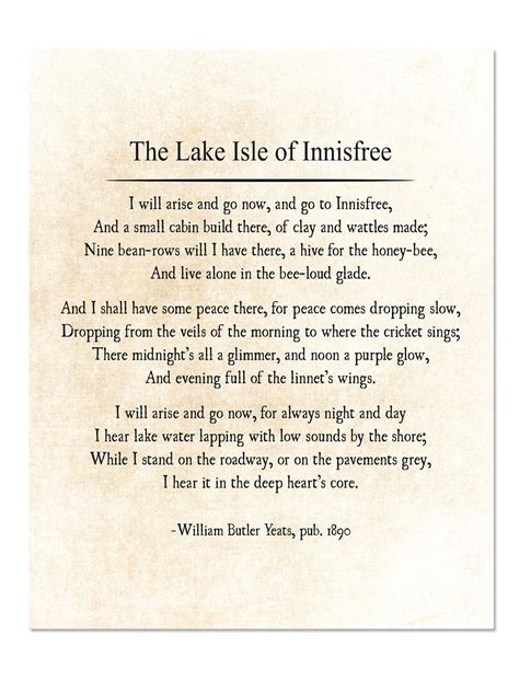 Isle Of Innisfree Yeats