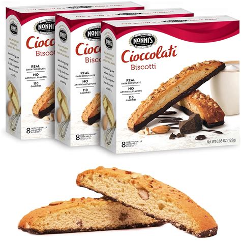 Amazon.com : Nonni's Cioccolati Biscotti Italian Cookies - 3 Boxes ...