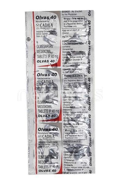 OLVAS 40MG - Strip of 10 Tablets : Amazon.in: Health & Personal Care