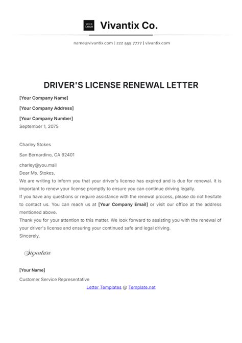 Free Renewal Letter Templates, Editable and Printable