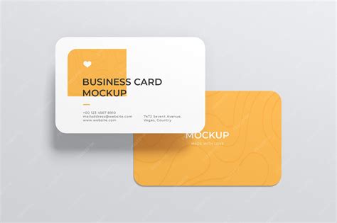 Premium PSD | Rounded business card mockup