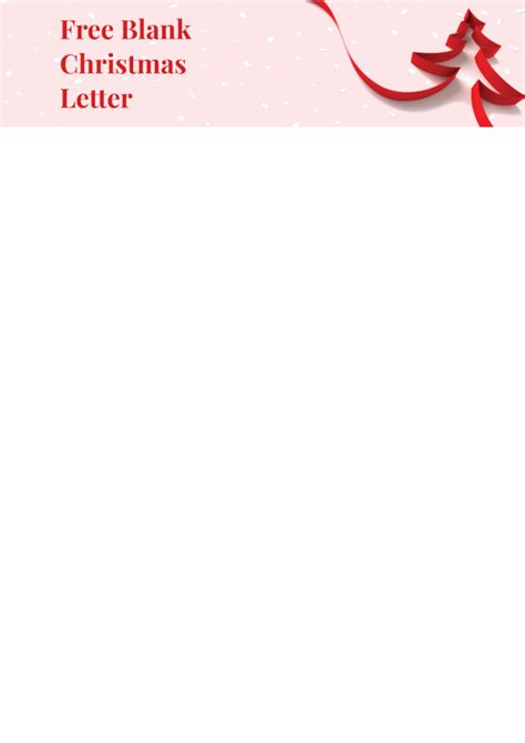 Christmas Letter Template Printable Blank With Lines