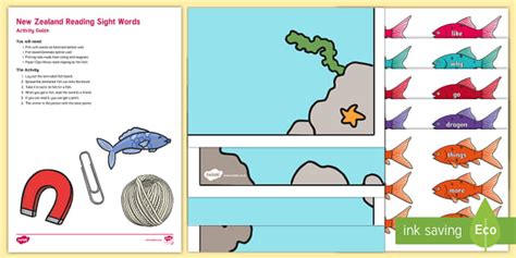 Reading Sight Words Magnetic Fishing Game