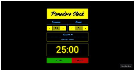 Pomodoro Clock JavaScript 的图像结果