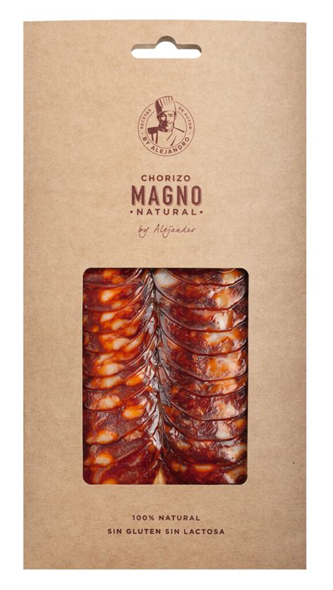 Chorizo Magno Natural Lonchas, luchtgedroogd. Varkenssalami met paprika ...