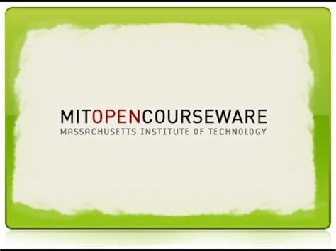 Image result for MIT OpenCourseWare YouTube