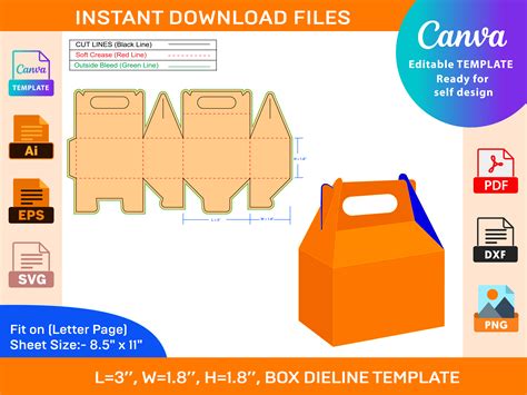 Box Template With Handle