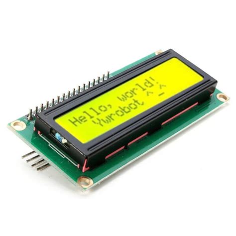 IIC/I2C 1602 Yellow Green Backlight LCD Display Module Geekcreit for ...