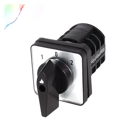 Buy Rotary switch 380V 10A 1-0-2 2Pole 3Positions Rotary Cam Universal ...
