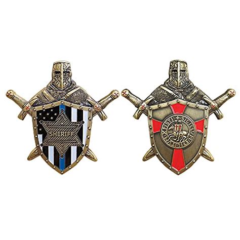 Buy AtSKnSK Sheriff Challenge Coin Military Warrior Knights Templar ...