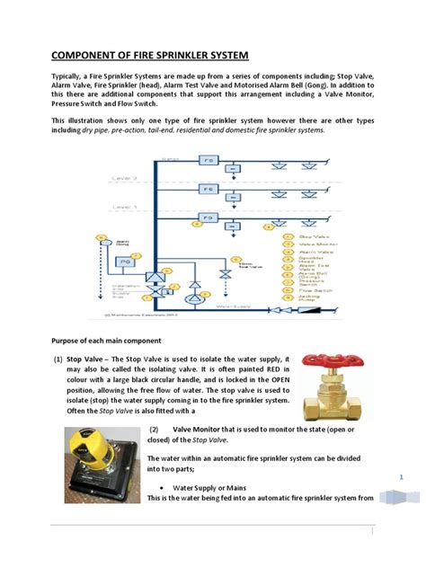 Main components of a fire sprinkler system | PDF | Fire Sprinkler System | Valve