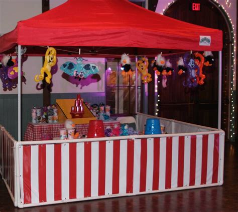 Use red pop up tent as a carnival tent. | Carnival booths, Carnival ...